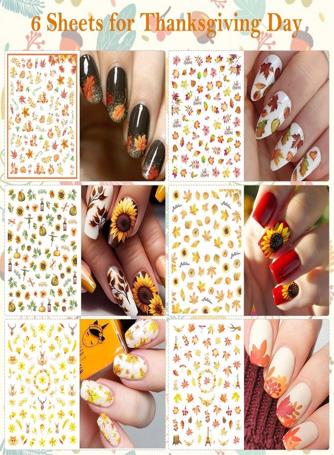 winthrop 30 Sheets Fall All Holiday Nail Stickers, Autumn Halloween Christmas Thanksgiving Valentine's St. Patrick's Day Nail Art Decals Mixed All Season Set, Self-Adhesive Year-Round Manicure Decorations - Image 5
